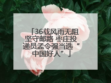 36载风雨无阻坚守邮路 枣庄投递员孟令强当选“中国好人”
