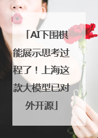 AI下围棋能展示思考过程了！上海这款大模型已对外开源