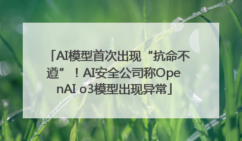 AI模型首次出现“抗命不遵”！AI安全公司称OpenAI o3模型出现异常